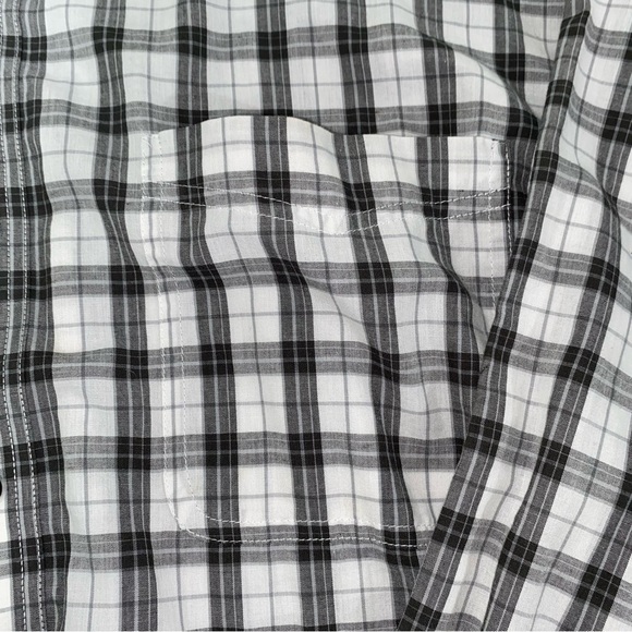 Wrangler® Riata Men's Size XXL Long Sleeve Shirt Western Black Plaid - Picture 3 of 7